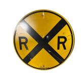 Railroad Crossing Metal Sign