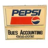 Large Light Up Double Sided Pepsi Sign