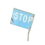 Railroad Stop Sign on Rail Clamp Sign Holder