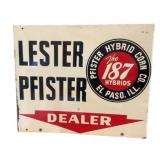Pfister Hybrid Corn Dealer Metal Flange Sign