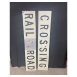 Railroad Crossing Metal Sign