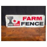 Farm Fence LandMark Metal Sign