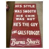 Burma Shave Wooden Signs