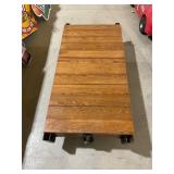 Wooden Cart on Metal Casters