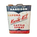 Harrison Vapona Cattle Spray Two Gallon Can