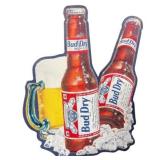 Bud Dry Beer Metal Sign