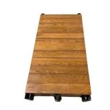 Wooden Cart on Metal Casters