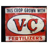 V-C Fertilizers Painted Metal Sign