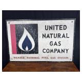 United Natural Gas Company Metal Sign
