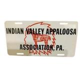 Indian Valley Appaloosa Metal License Plate