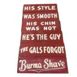 Burma Shave Wooden Signs