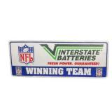 Interstate Batteries NFL Embossed Metal Sign