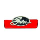 Gates Embossed Metal Sign