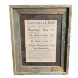 Framed Sale Bill