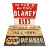 Blaney & COOP Member Metal Signs