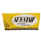 Sun-Sash Embossed Metal Sign