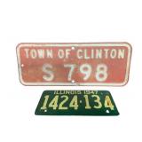 Soy License Plate & Clinton Street Sign
