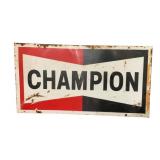 Champion Spark Plugs Double Sided Metal Sign