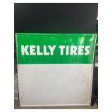 Kelly Tires Message Board Metal Sign