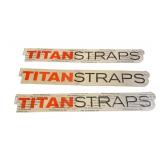 Lot of 3 Titan Straps Embossed  Metal Signs