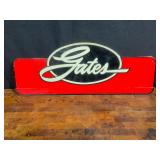 Gates Embossed Metal Sign