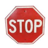 Stop Sign Embossed