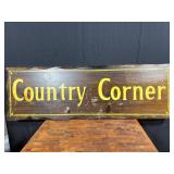 Country Corner Double Sided Wood Sign
