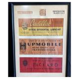 Cadillac Upmobile Packard Framed Advertising