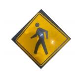 Pedestrian Crossing Metal Street Sign
