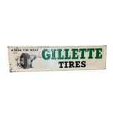 Gillette Tires Embossed Metal Sign