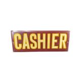 Cashier Metal Smaltz Paint Sign