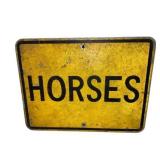 Horses Painted Metal Sign