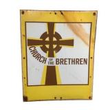 Church of the Brethren Porcelain Sign
