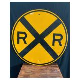 Railroad Crossing Metal Sign