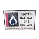 United Natural Gas Company Metal Sign