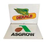 Dekalb/Asgrow Double Sided Signs Lot of 2