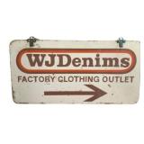 WJDenims Double Sided Wood Sign