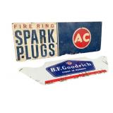 AC Spark Plugs & BF Goodrich Metal Signs