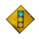 Traffic Light Ahead Street Sign
