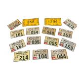 Lot of 15 Taxi Cab License Plates