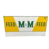 M&M Feed Painted Metal Sign