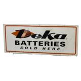 Deka Batteries Sold Here Metal Sign