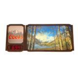 Coors Beer Clock and Light Up Sign