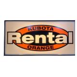 Kubota Rental Orange Light Up Sign