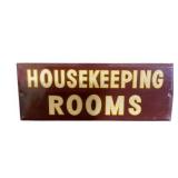 Housekeeping Rooms Metal Smaltz Paint Sign