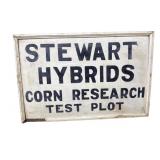 Stewart Hybrids Corn Research Test Plot Sign