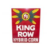 King Row Hybrids Corn Double Sided Metal Sign