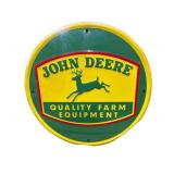 John Deere Embossed Metal Sign