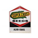 Super Crost Seed Embossed Metal Sign
