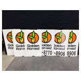Golden Harvest Field Signs Lot of 6